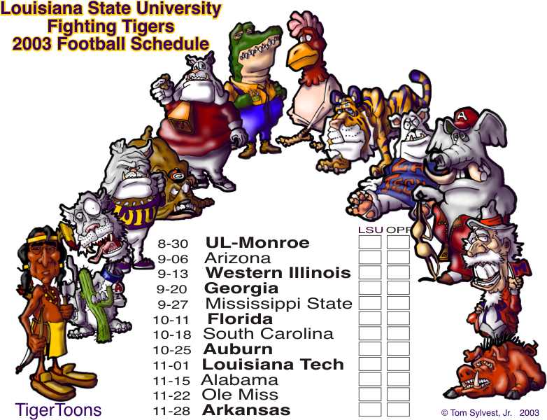 LSU 2003 Schedule